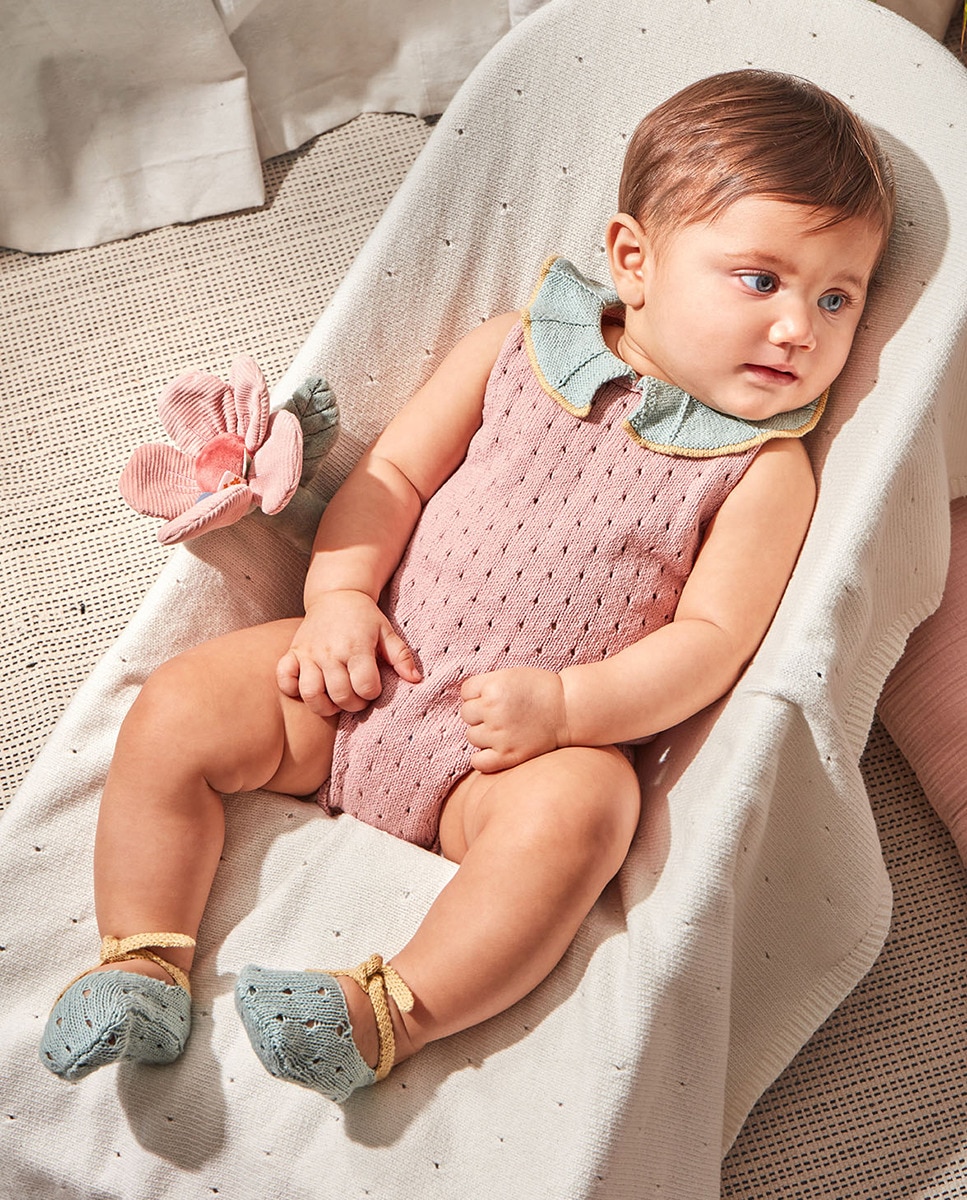 Babygrow de Malha sem Orifícios Verde-claro-5