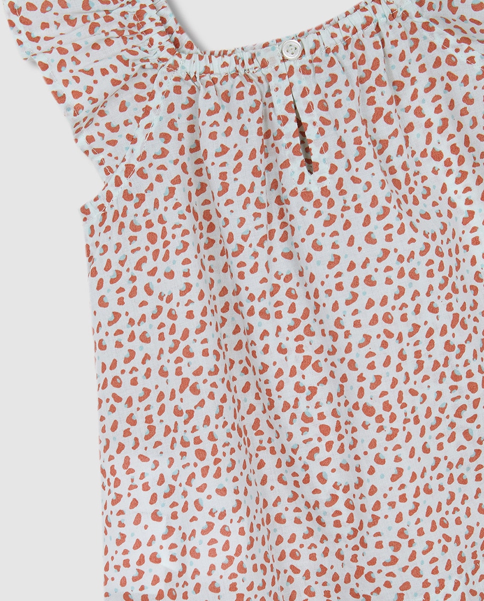 Vestido de Praia com Animal Print Nude-5