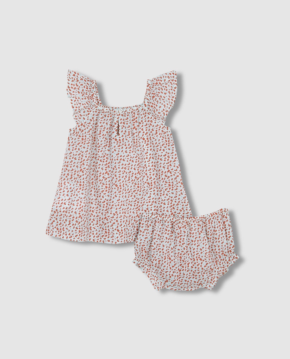 Vestido de Praia com Animal Print Nude-3