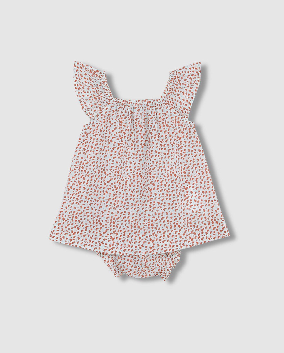 Vestido de Praia com Animal Print Nude-2