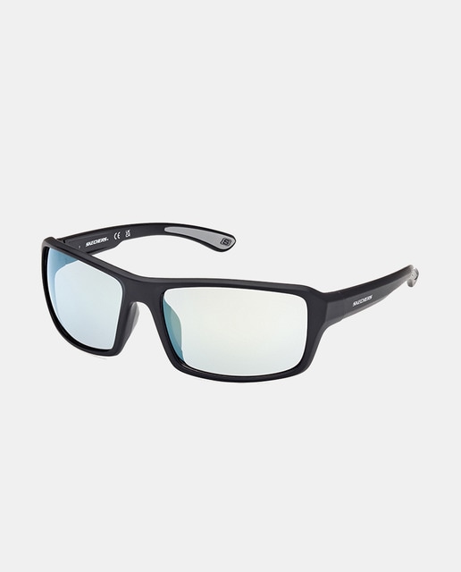 Imagen 0 de Gafas de sol unisex rectangulares en negro