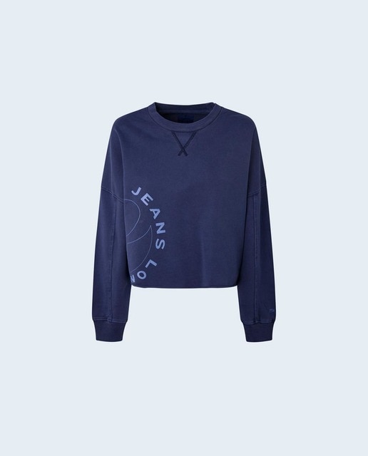 Imagen 0 de Sudadera de niña corte recto y bajo sin rematar