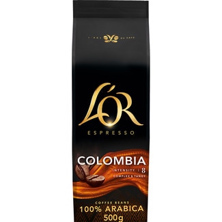 café en grano Colombia 100% arábica intensidad 8 paquete 500 g - L'or Espresso