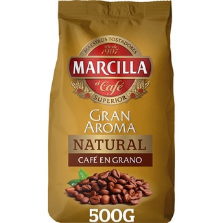 café en grano natural paquete 500 g - Marcilla