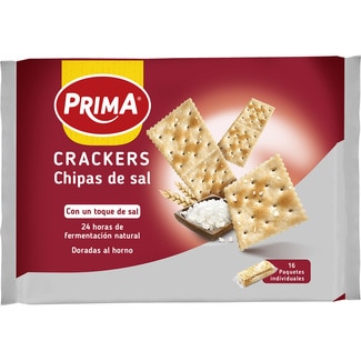 crackers con chispas de sal paquete 500 g - Prima