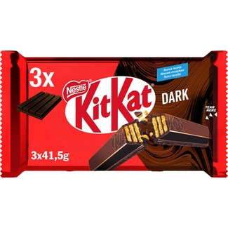 barritas de galleta recubiertas de chocolate negro 70% envase 3 unidades - Nestle Kit Kat