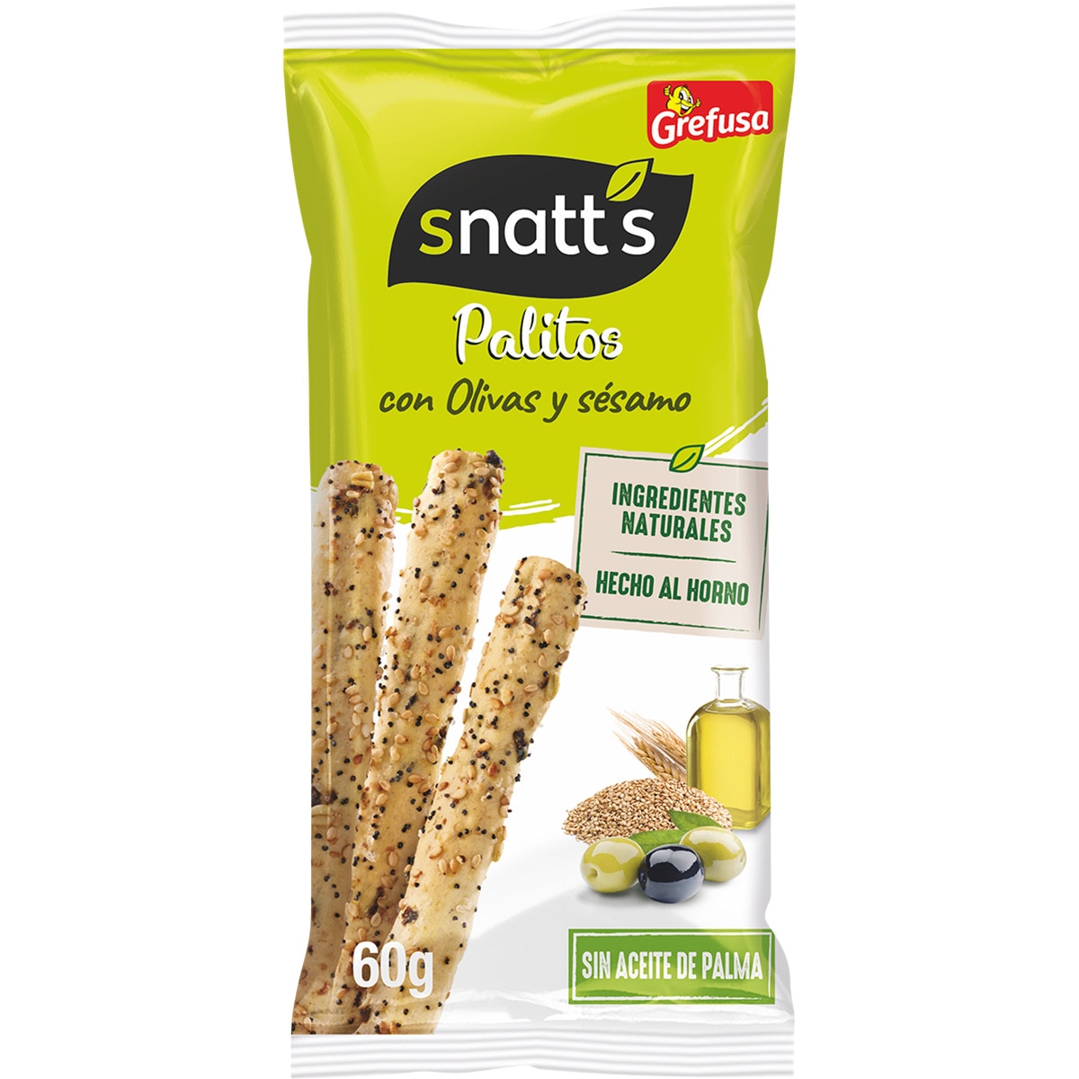 palitos de cereales con olivas y sésamo bolsa 60 g