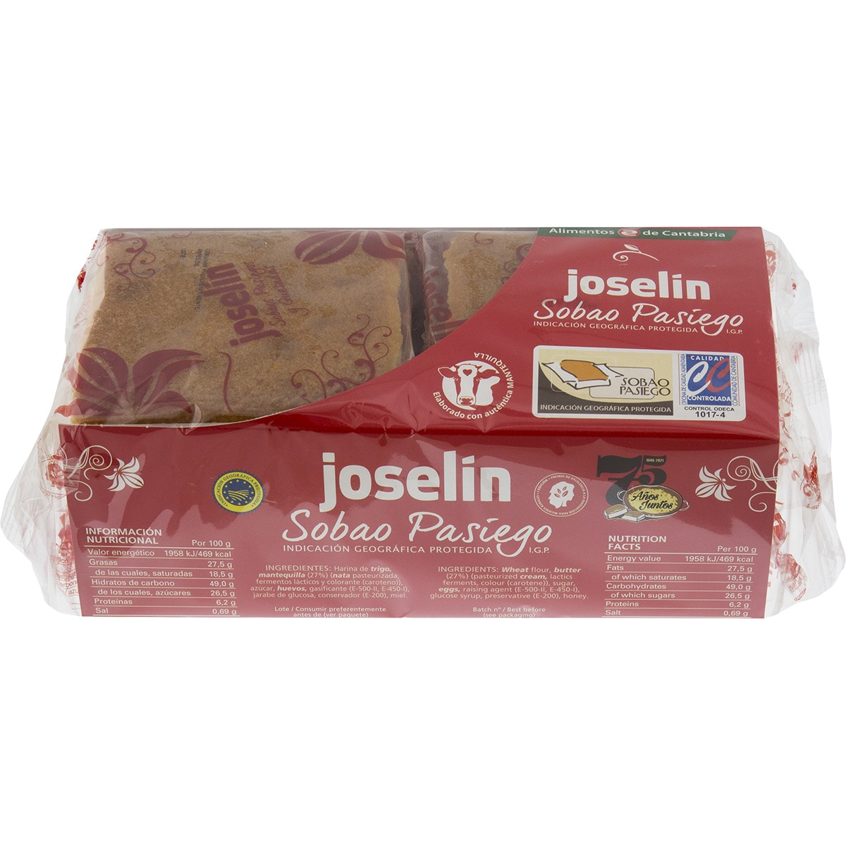 sobaos IGP Sobao Pasiego paquete 600 g