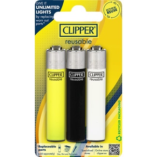 encendedor mechero recargable blister 3 unidades - Clipper