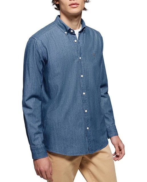 Imagen 0 de Camisa denim regular fit con logo Rigby Go