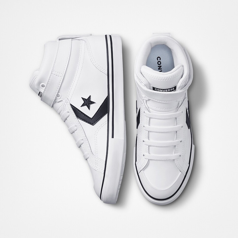 Sapatilhas Casual Infantil Pro Blaze Strap Pele Converse Branco-3