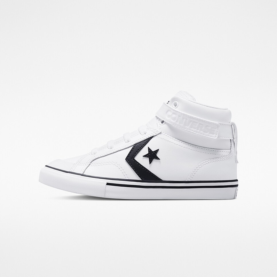 Sapatilhas Casual Infantil Pro Blaze Strap Pele Converse Branco-4