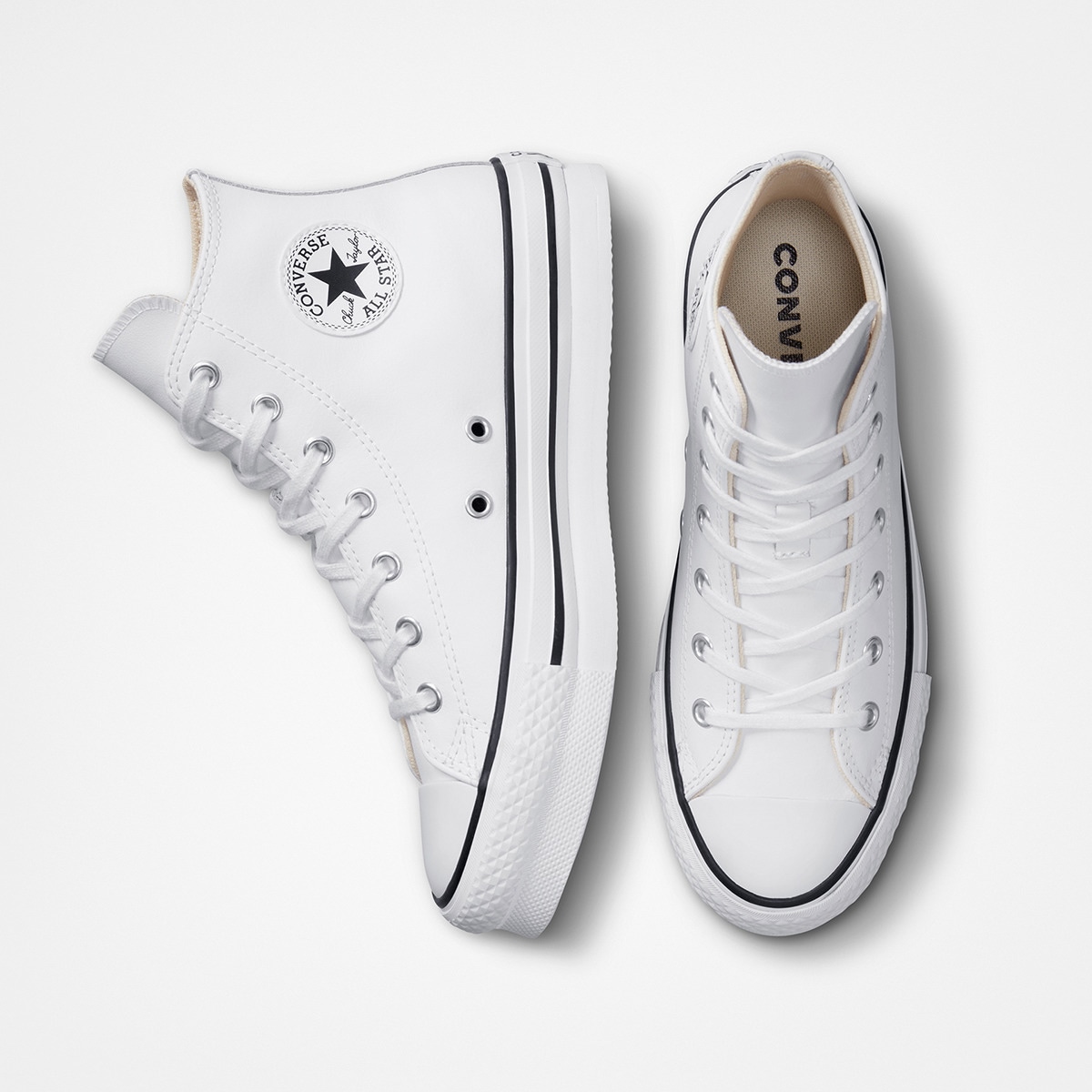 Sapatilhas Casual Infantil Chuck Taylor All Star Eva Lift Pele Converse Branco-2
