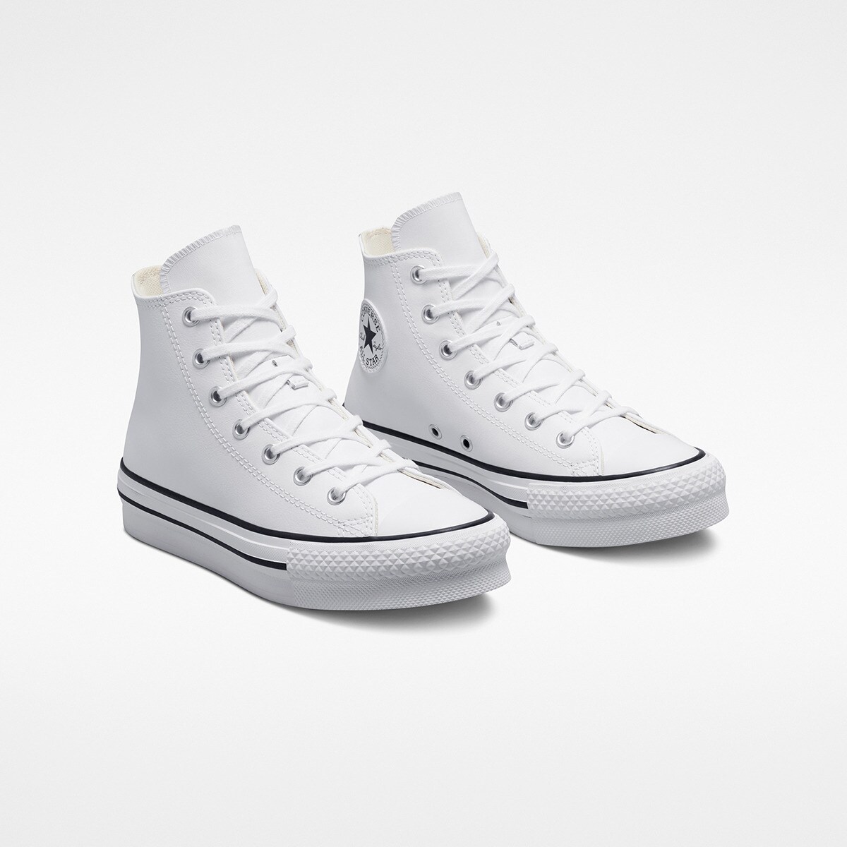 Sapatilhas Casual Infantil Chuck Taylor All Star Eva Lift Pele Converse Branco-4