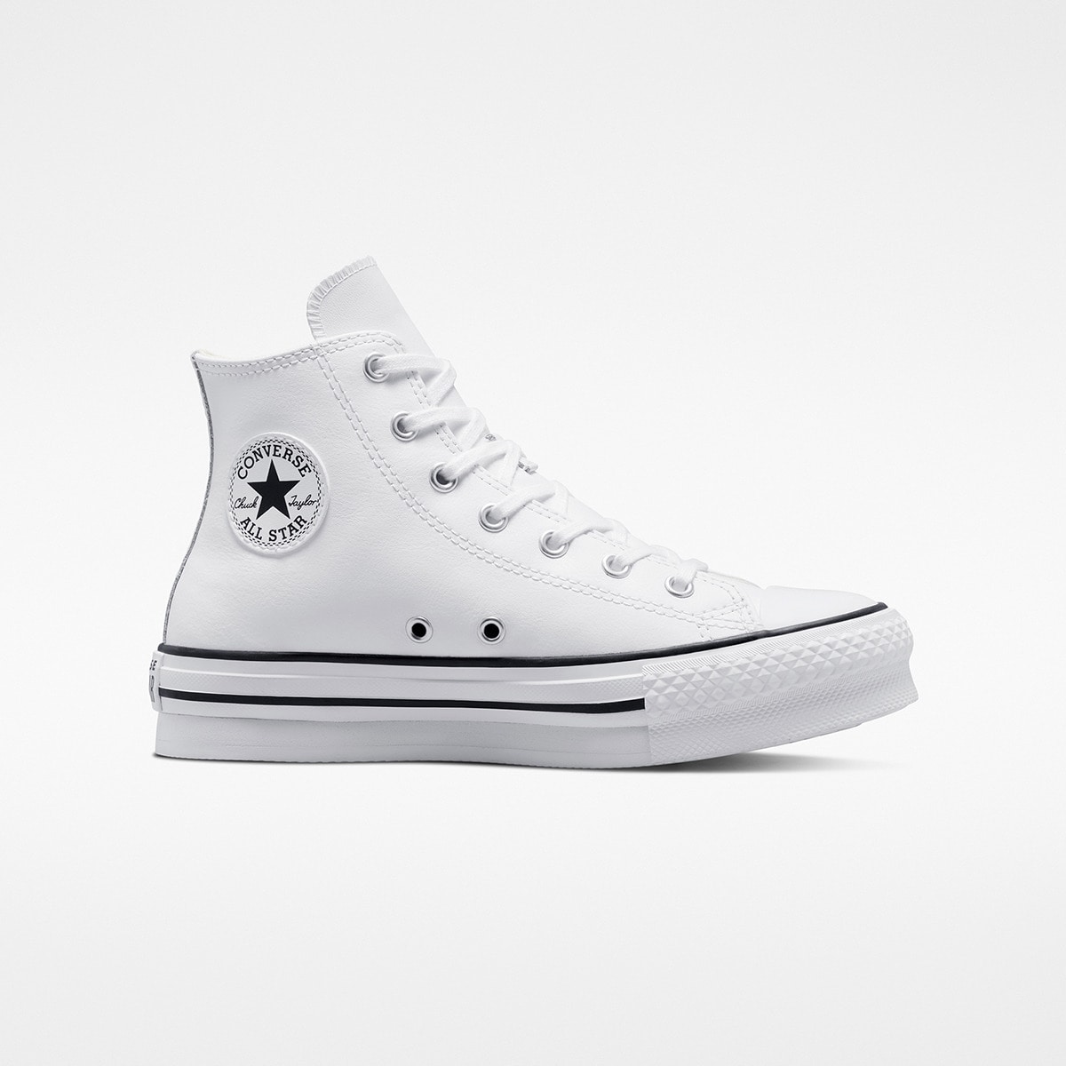 Sapatilhas Casual Infantil Chuck Taylor All Star Eva Lift Pele Converse Branco-1