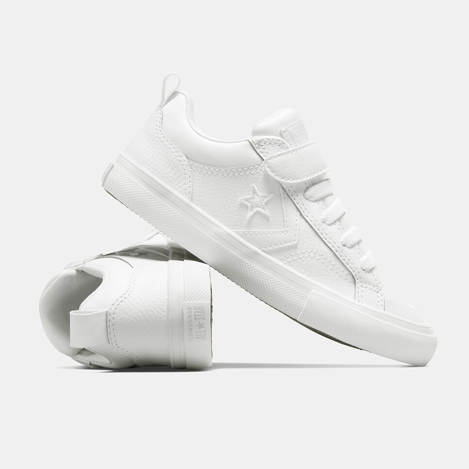 Sapatilhas Casual Infantil Pro Blaze Strap Pele Converse Branco-4