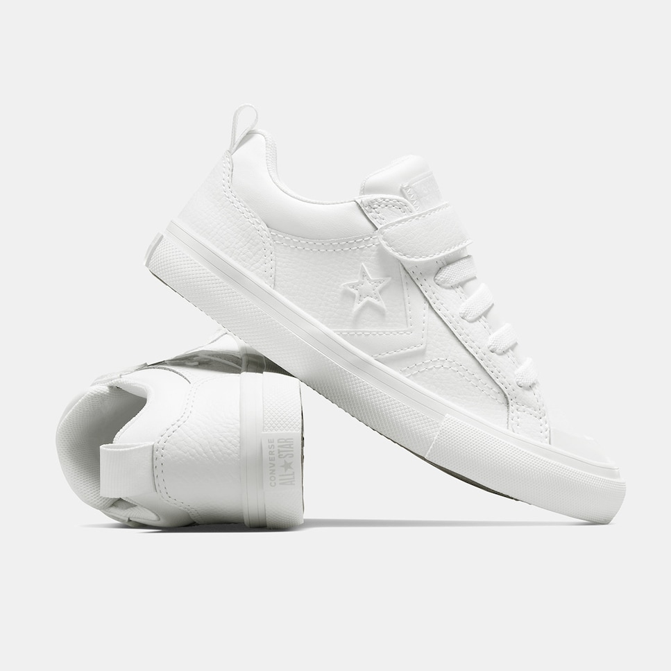 Sapatilhas Casual Infantil Pro Blaze Strap Pele Converse Branco-4
