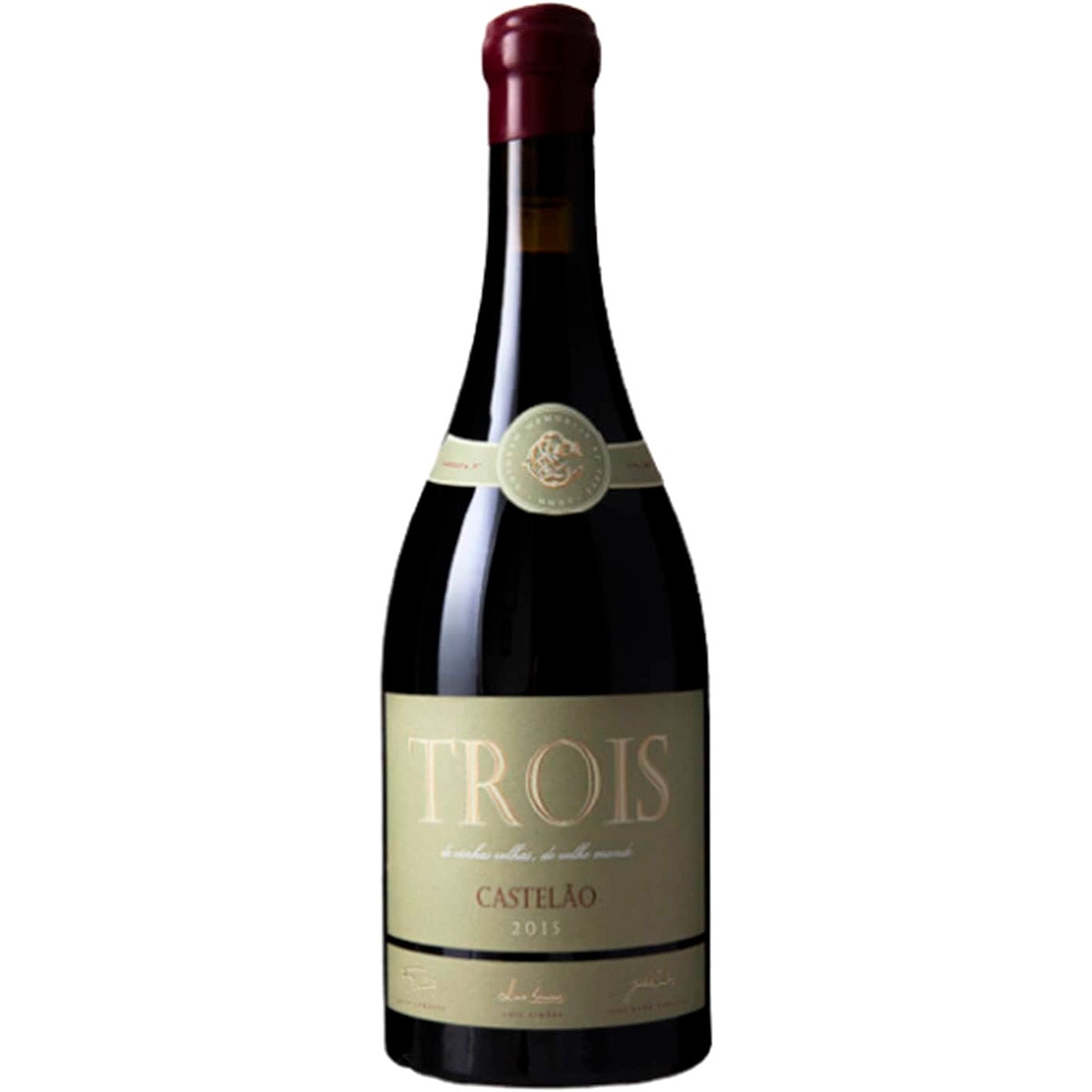 Vinho Tinto Regional de Setúbal Trois Castelão garrafa 75 cl