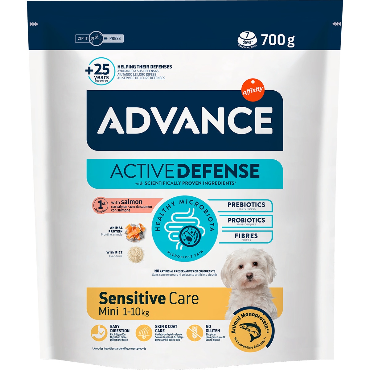 Alimento Seco para Cão Mini Sensitive Care de Salmão embalagem 700 g
