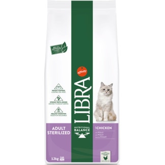Alimento Seca para Gato Estrelizado embalagem 12 kg - Libra