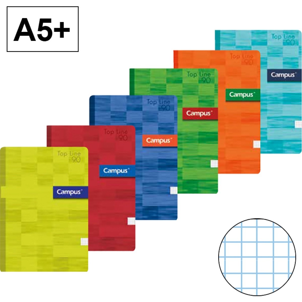 Imagem 0 de Caderno A5+ Agrafado Campus Quadriculado