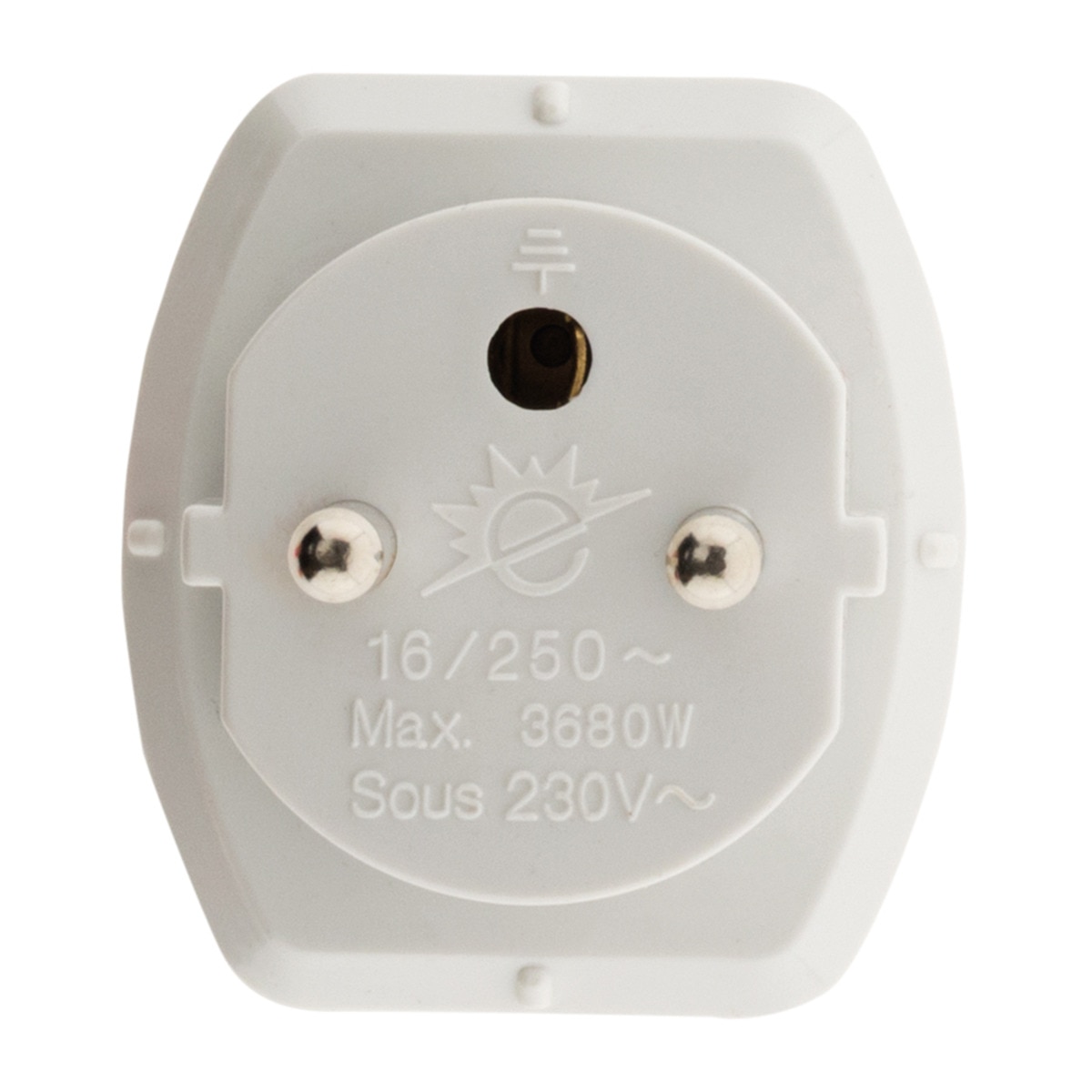 Adaptador de Viaje UE-M a Schuko-H 16A Blanco-2