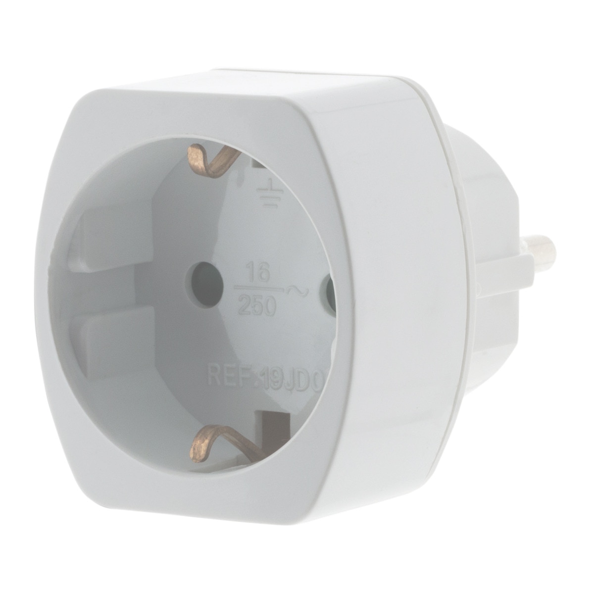 Adaptador de Viaje UE-M a Schuko-H 16A Blanco-1
