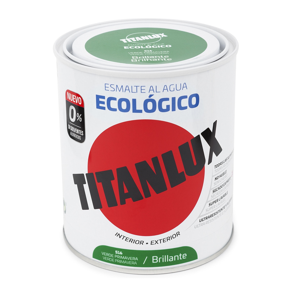 Verniz Acrílico à Água Ecológico 750 ml - Brilhante Verde Primavera-1