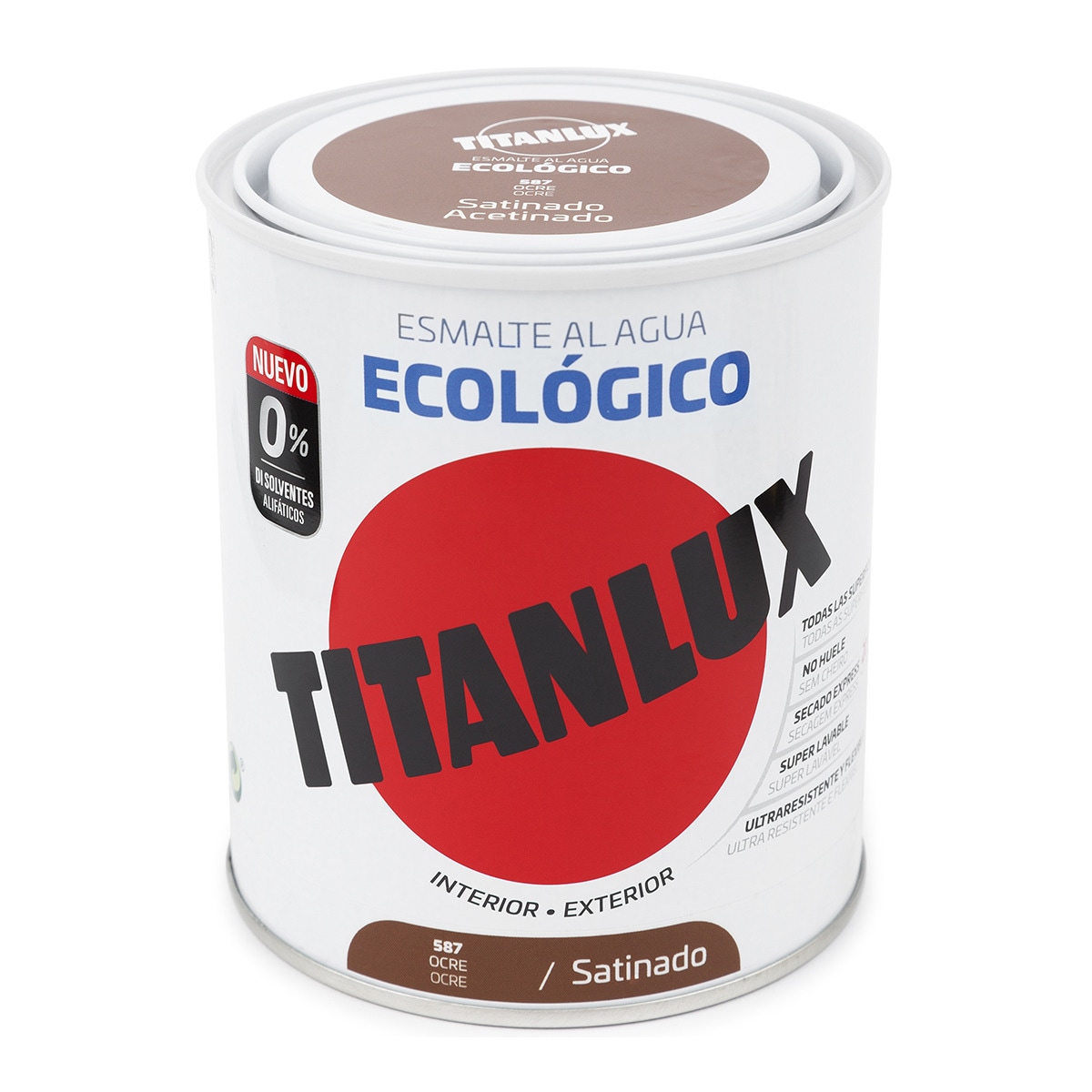 Esmalte Acrílico al Agua Ecológico Satinado 750 ml Ocre-1