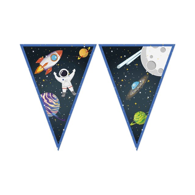 Imagen 0 de Guirnalda Triángulos Papel Fsc Cohete Espacial Liragram