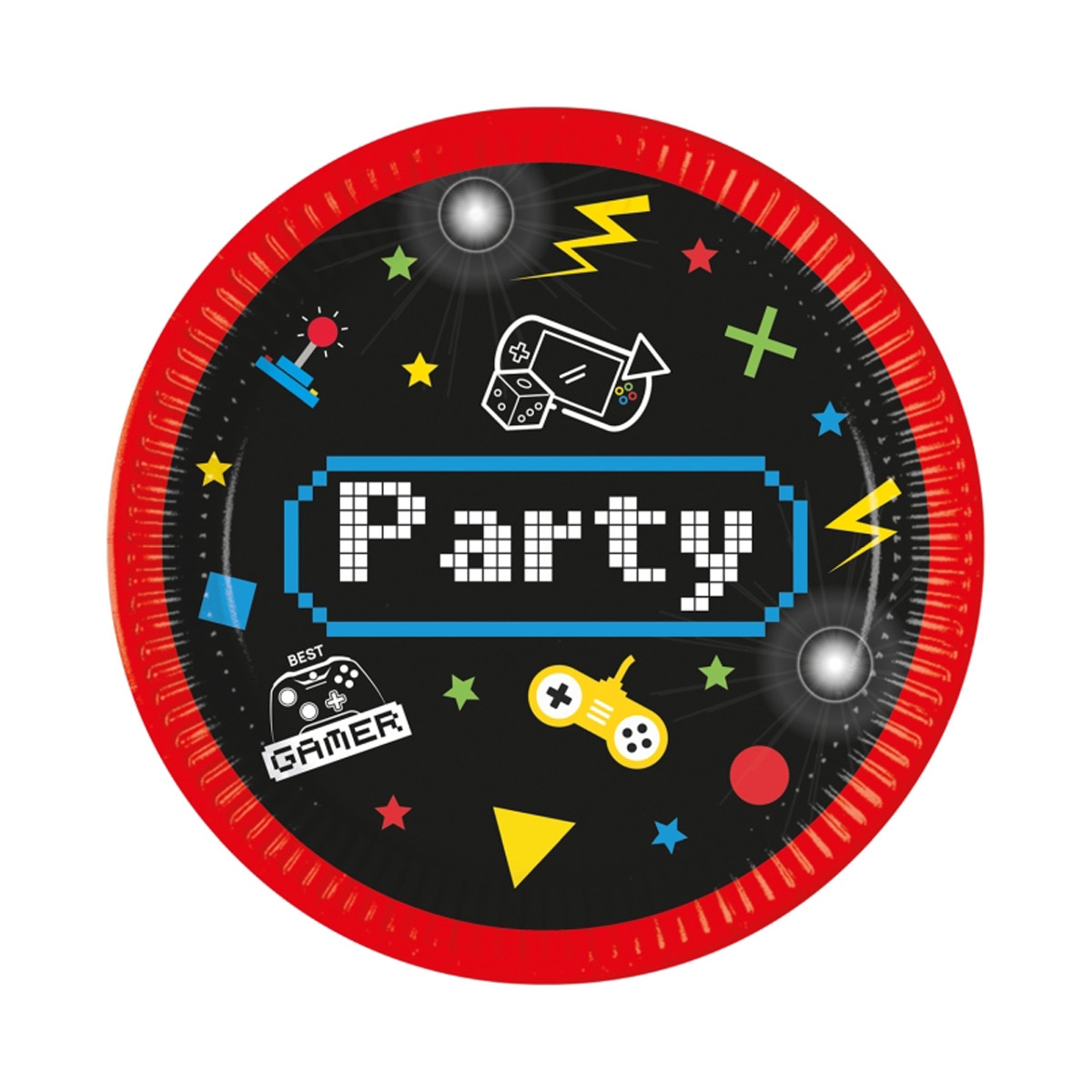 Imagen 0 de Pack 8 Platos papel Fcs 23cm Game Party Liragram