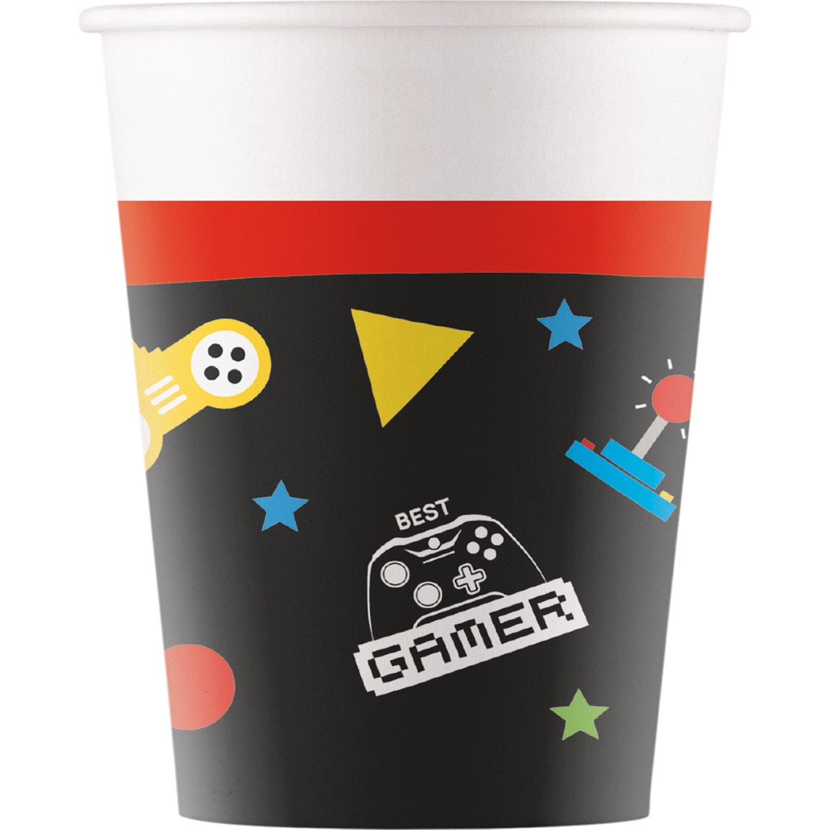Imagen 0 de Pack 8 Vasos Papel Fsc 200ml Game Party Liragram