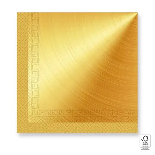 Imagen 0 de Pack 20 Servilletas Papel Fsc 33cm X 33cm Liragram Oro