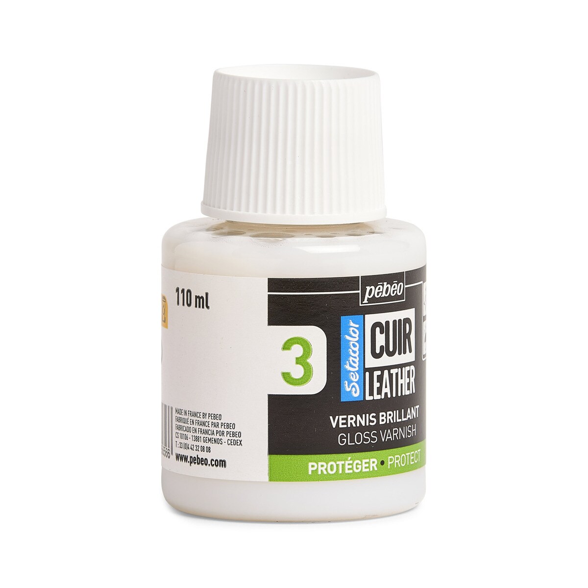 Verniz acetinado brilhante couro 110ml Pebeo 3