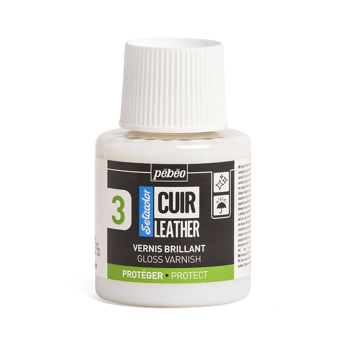Verniz acetinado brilhante couro 110ml Pebeo 1