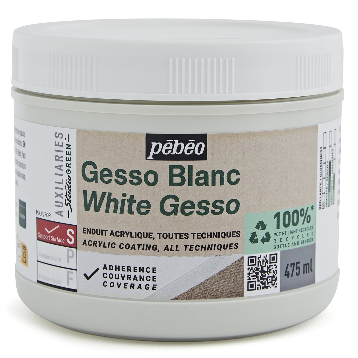 Gesso eco green 475 ml Pebeo branco 1