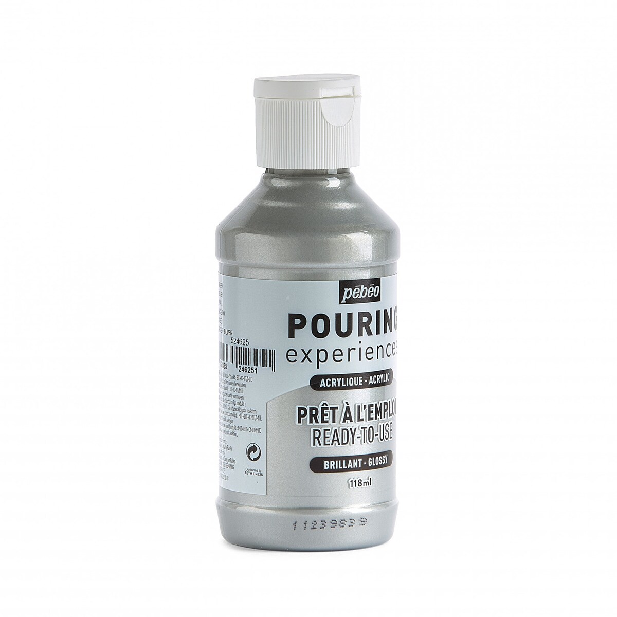 Fluido de enchimento 118 ml Pebeo prata metalizada 4