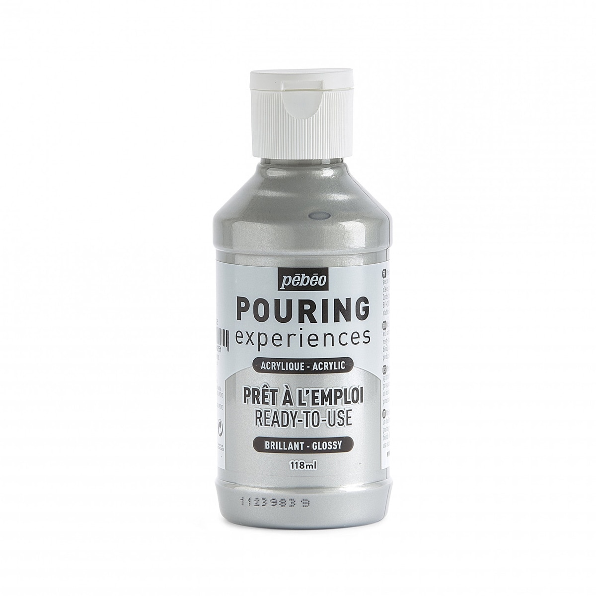 Fluido de enchimento 118 ml Pebeo prata metalizada 1