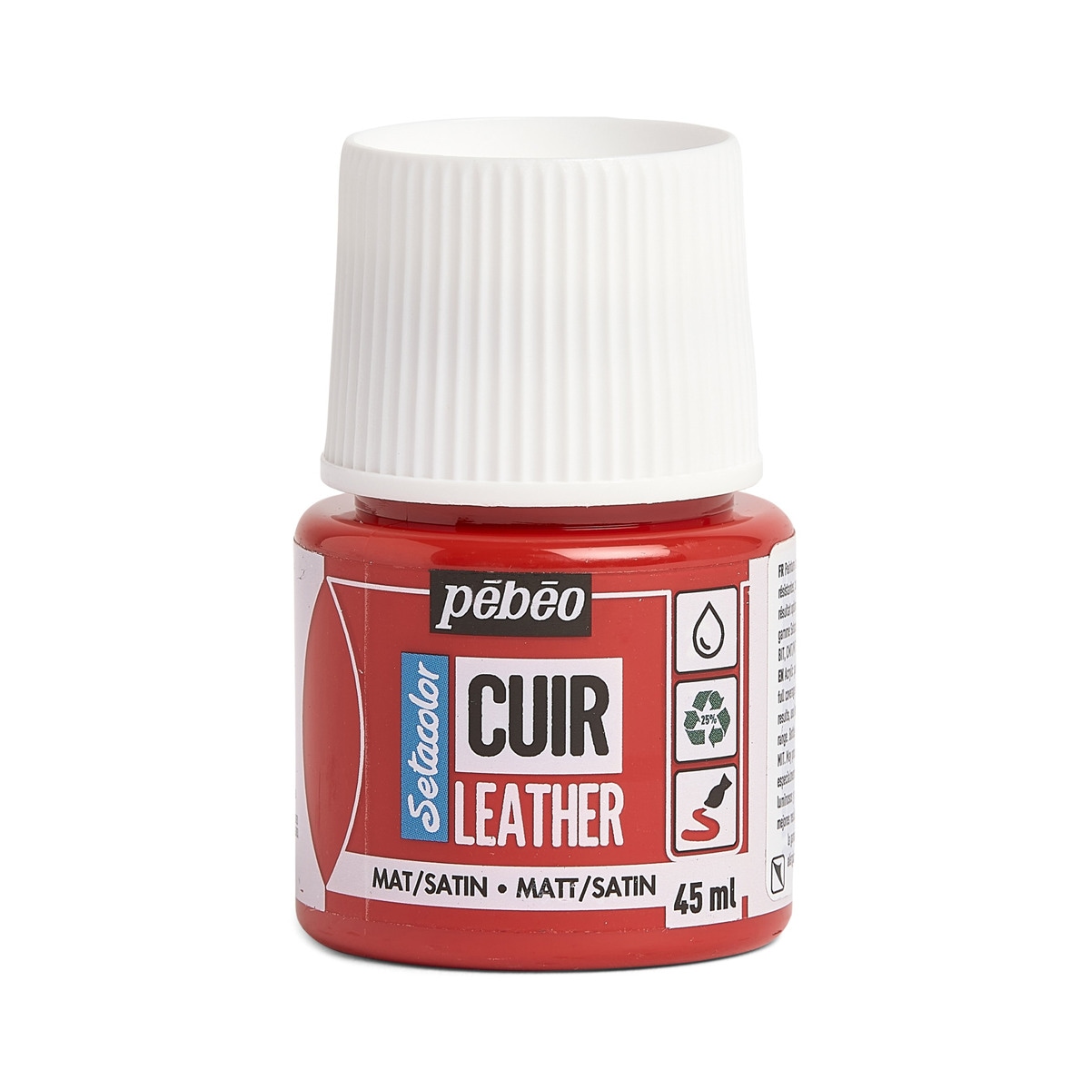 Imagem 0 de Tinta para couro 45ml Pebeo vermelho intenso