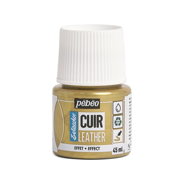 Imagen 0 de Pintura cuero 45ml Pebeo oro metalizado