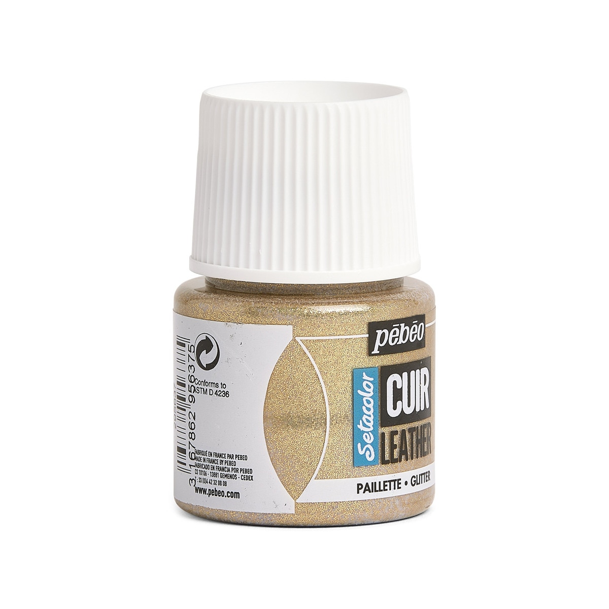 Tinta para couro 45ml Pebeo glitter gold 4