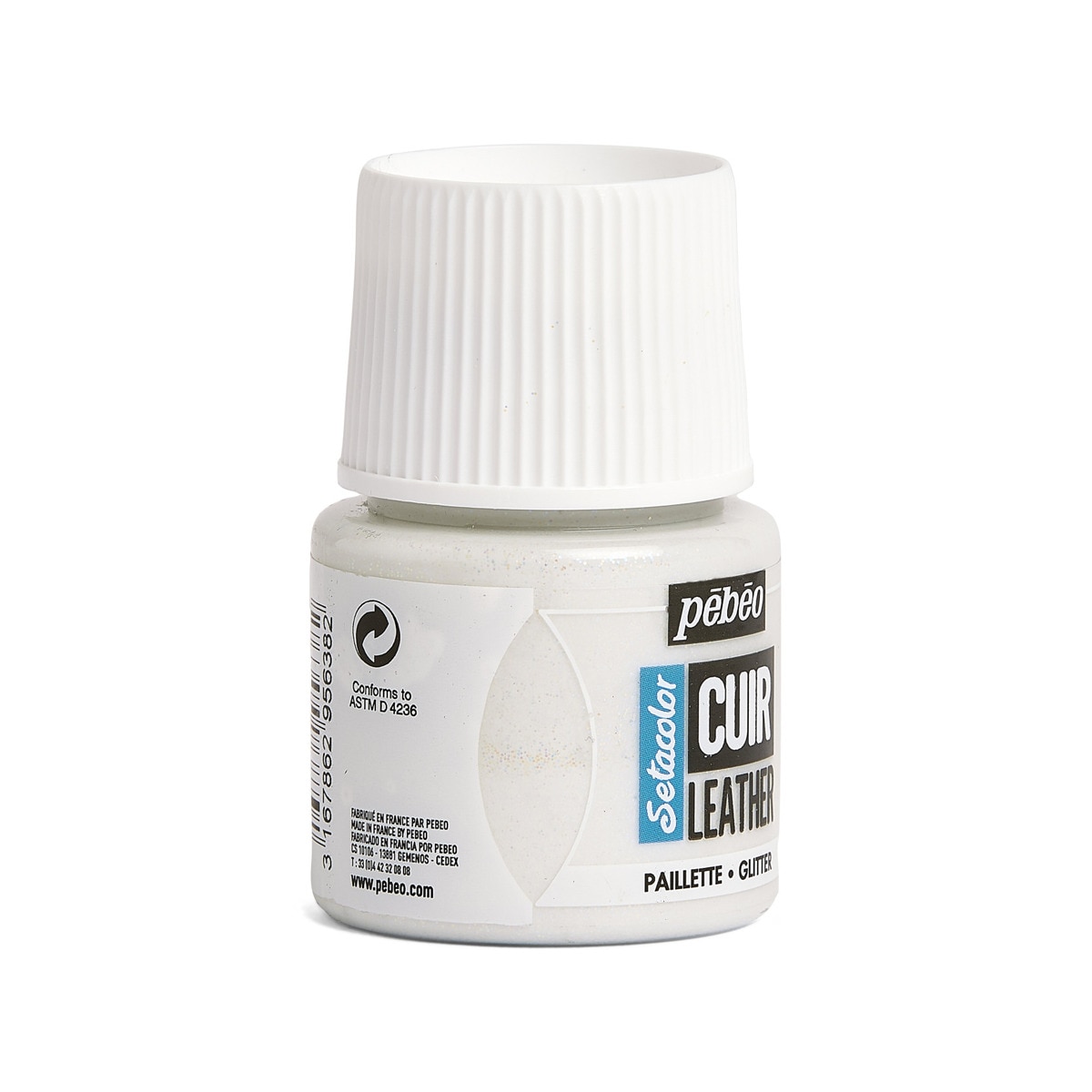 Pintura cuero 45ml Pebeo glitter iridiscente 4
