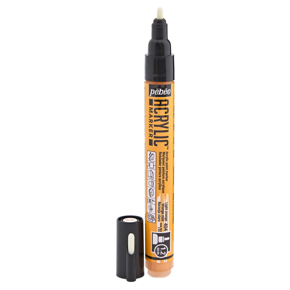 Marcador acrilico 1,2mm Pebeo laranja Laranja-claro-2