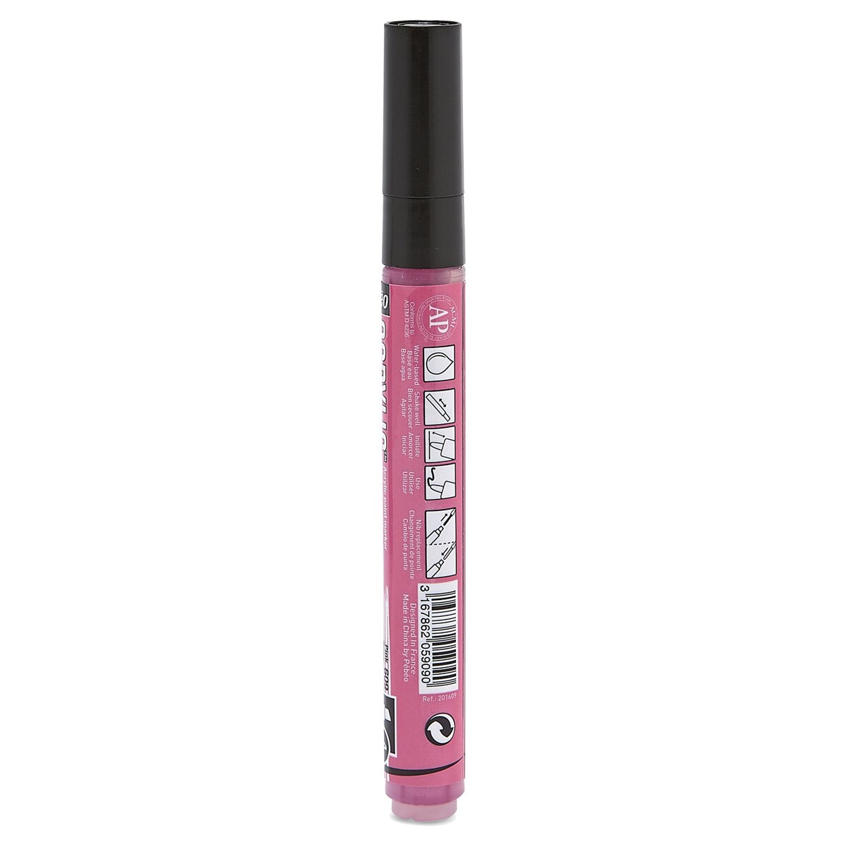 Marcador acrilico ponta biselada 4mm Pebeo rosa Rosa-4