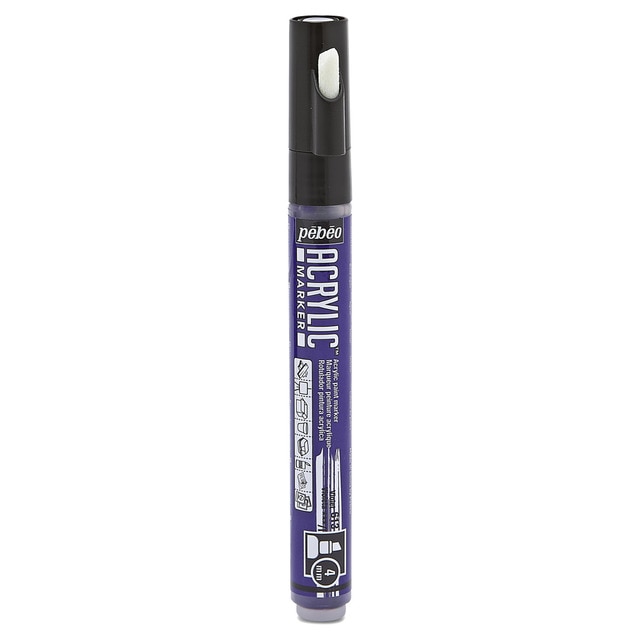 Imagem 0 de Marcador acrílico ponta biselada 4mm Pebeo violeta