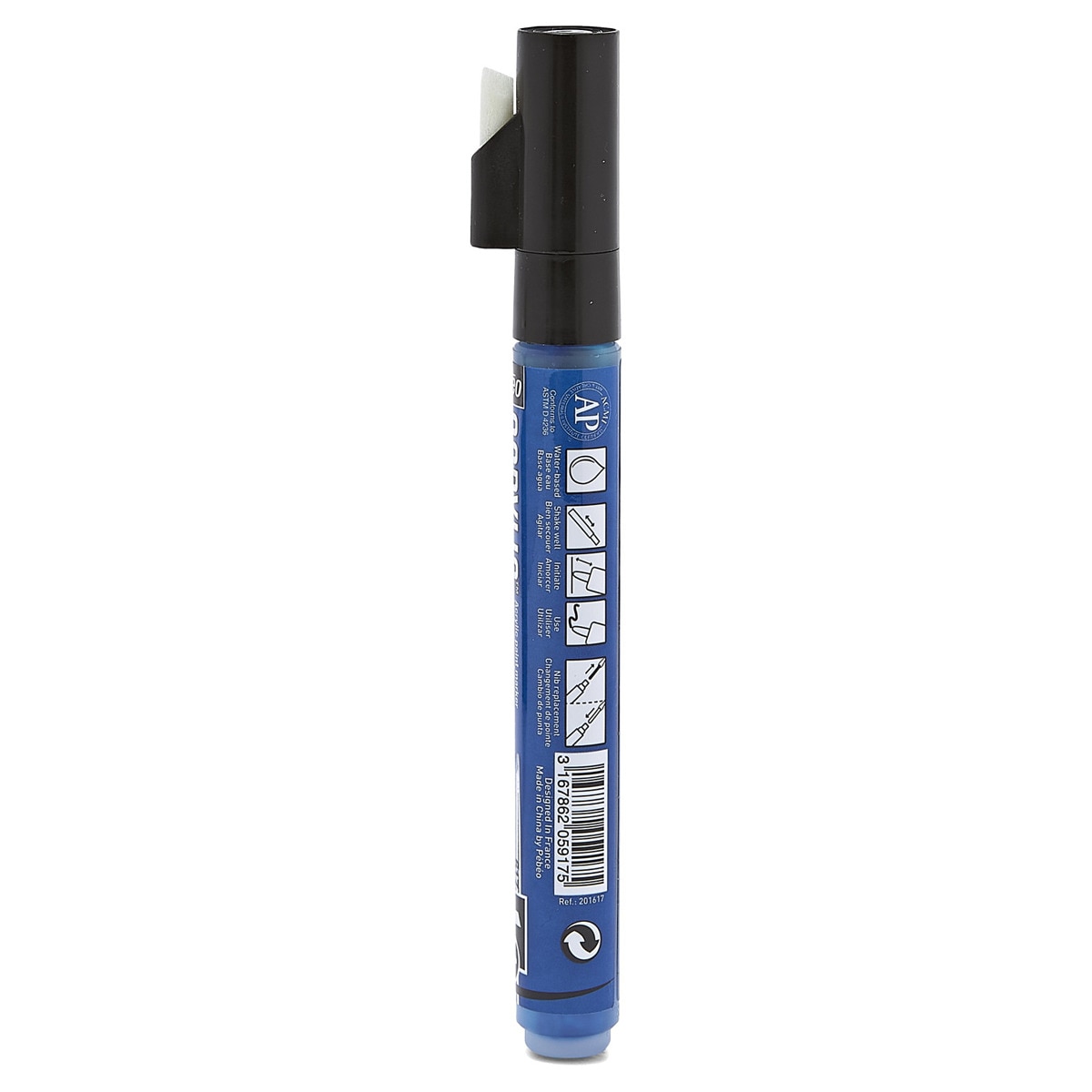Marcador acrílico ponta biselada 4mm Pebeo ciano ciano-4