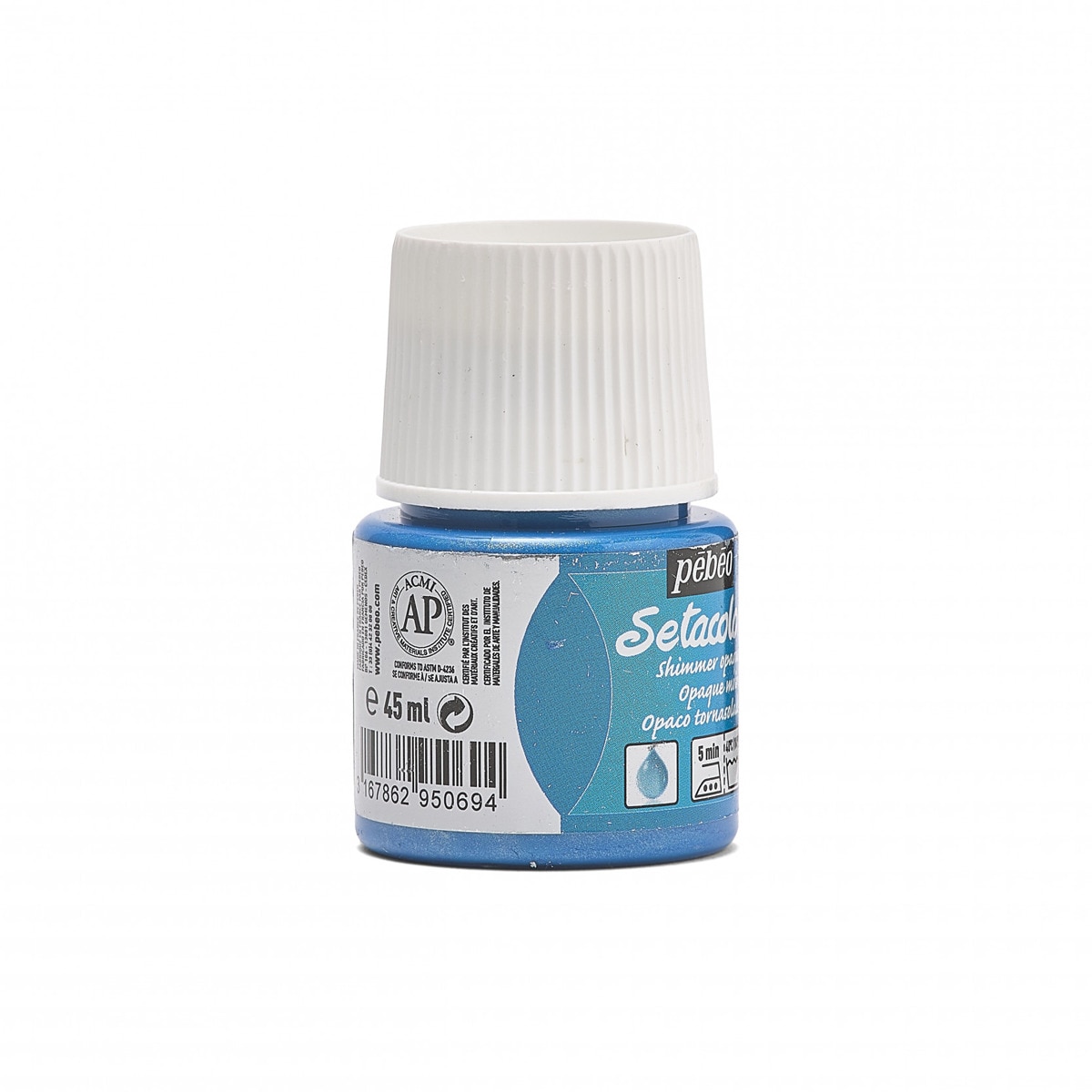 Setacolour opaco iridescente 45ml Pebeo azul elétrico Azul-elétrico-4