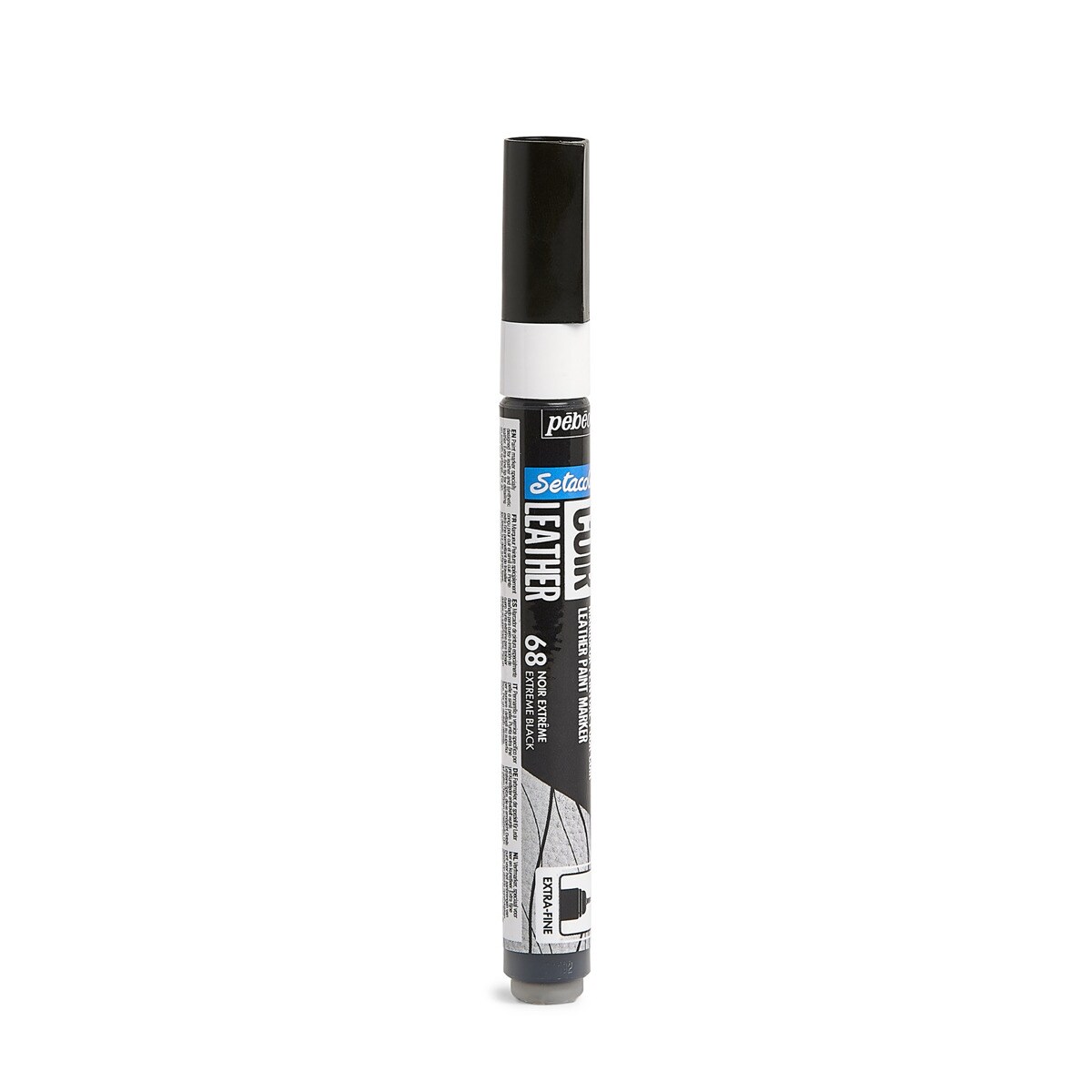 Marcador Couro Ponta extra fina 1mm Pebeo preto 3