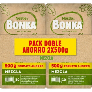 café molido mezcla intensidad 9 pack 2 paquetes 500 g - Bonka