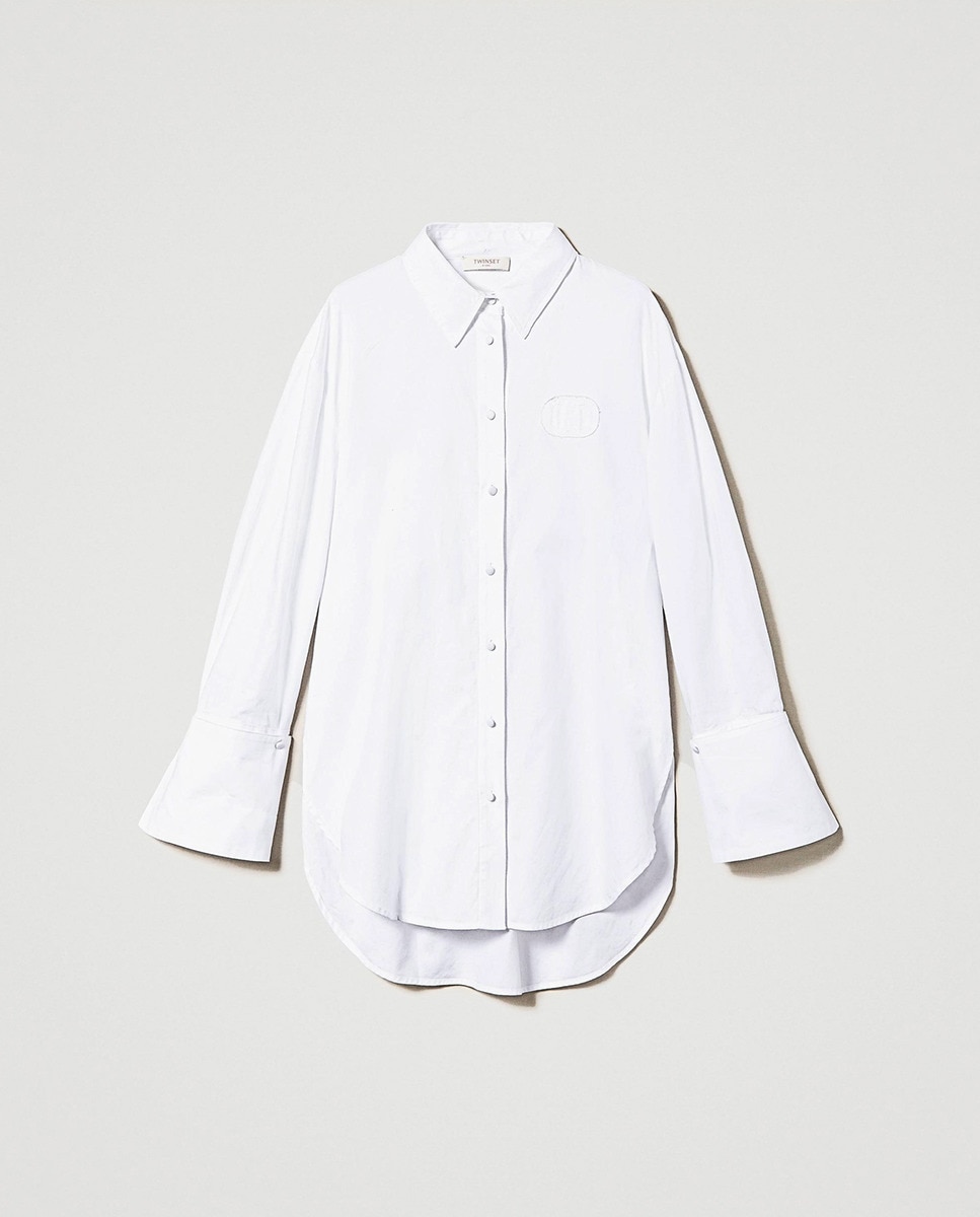 Sobrecamisa com Punhos Desmontáveis Branco-5